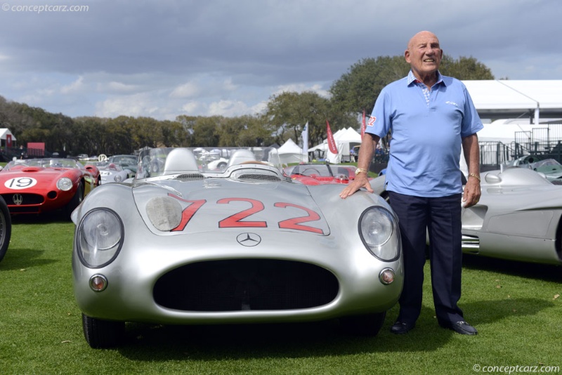 Sir Stirling Moss with the Mercedes 300 SLR
